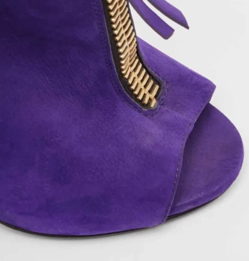 Giuseppe Zanotti Pre-owned Leather boots Purple Dames