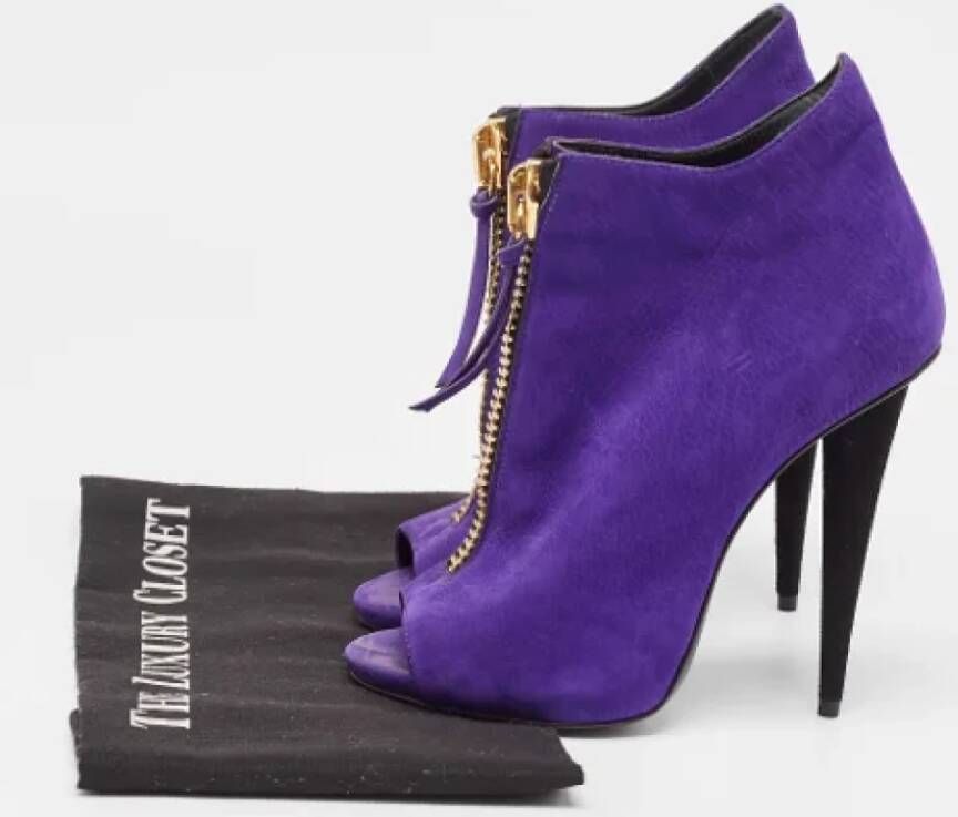 Giuseppe Zanotti Pre-owned Leather boots Purple Dames