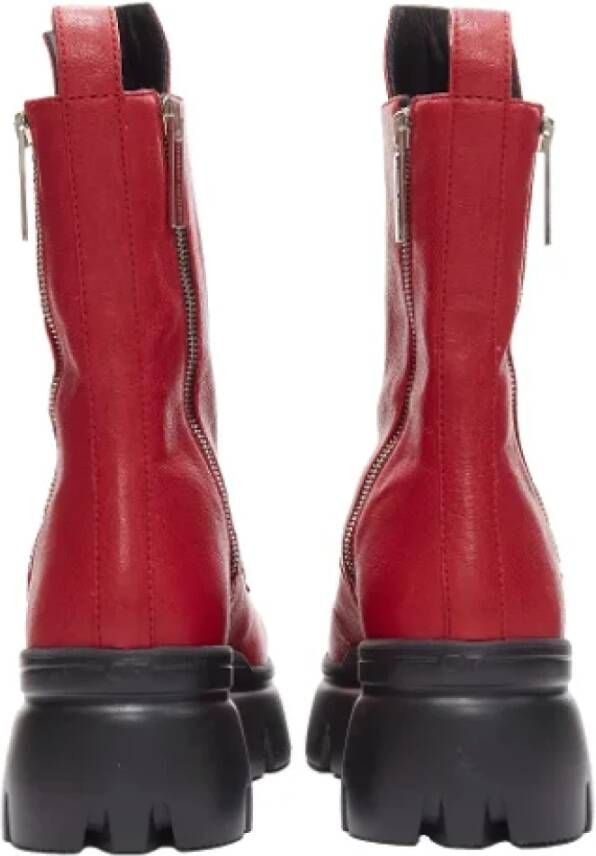 Giuseppe Zanotti Pre-owned Leather boots Red Dames