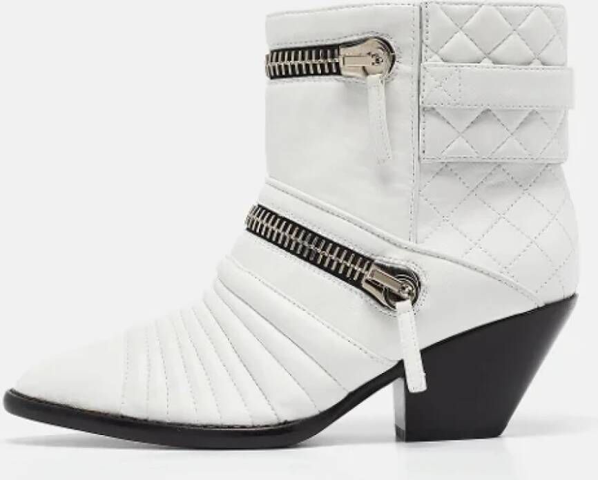 Giuseppe Zanotti Pre-owned Leather boots White Dames