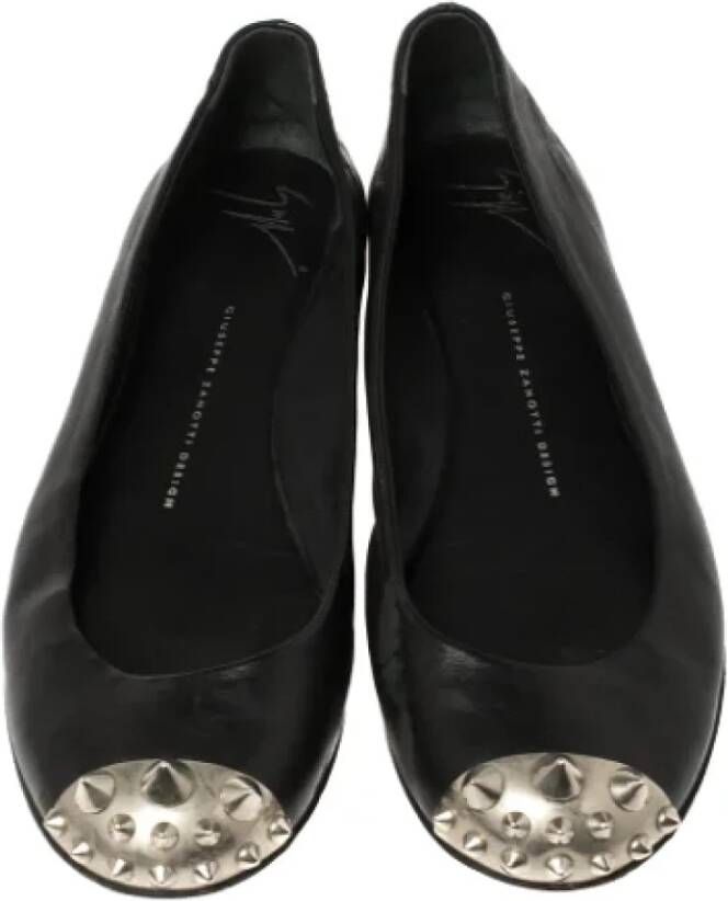 Giuseppe Zanotti Pre-owned Leather flats Black Dames