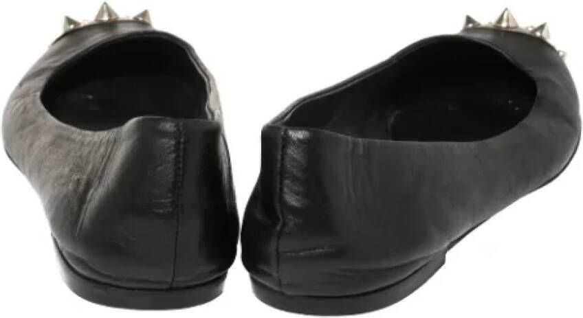 Giuseppe Zanotti Pre-owned Leather flats Black Dames