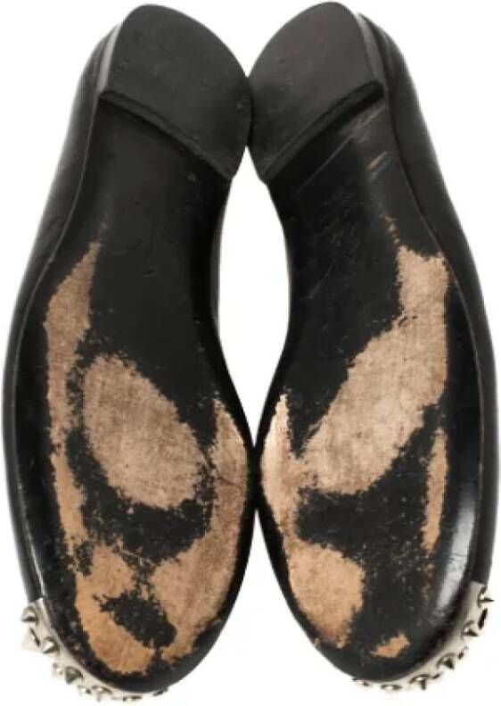 Giuseppe Zanotti Pre-owned Leather flats Black Dames