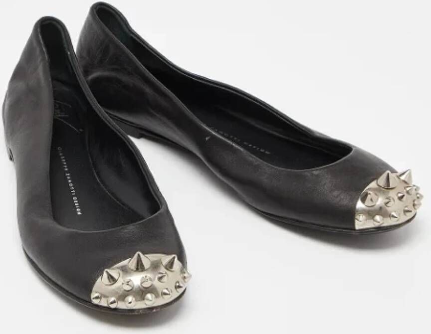 Giuseppe Zanotti Pre-owned Leather flats Black Dames