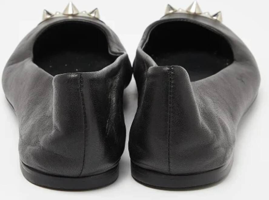 Giuseppe Zanotti Pre-owned Leather flats Black Dames