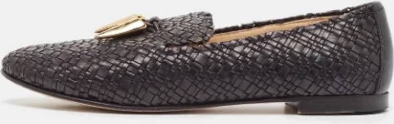 Giuseppe Zanotti Pre-owned Leather flats Black Dames