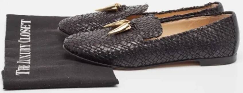 Giuseppe Zanotti Pre-owned Leather flats Black Dames