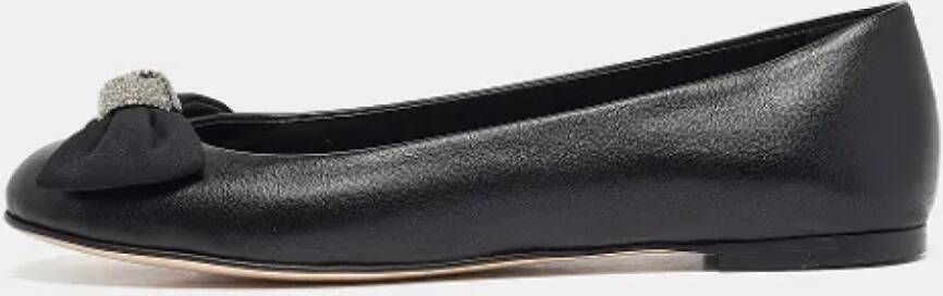 Giuseppe Zanotti Pre-owned Leather flats Black Dames