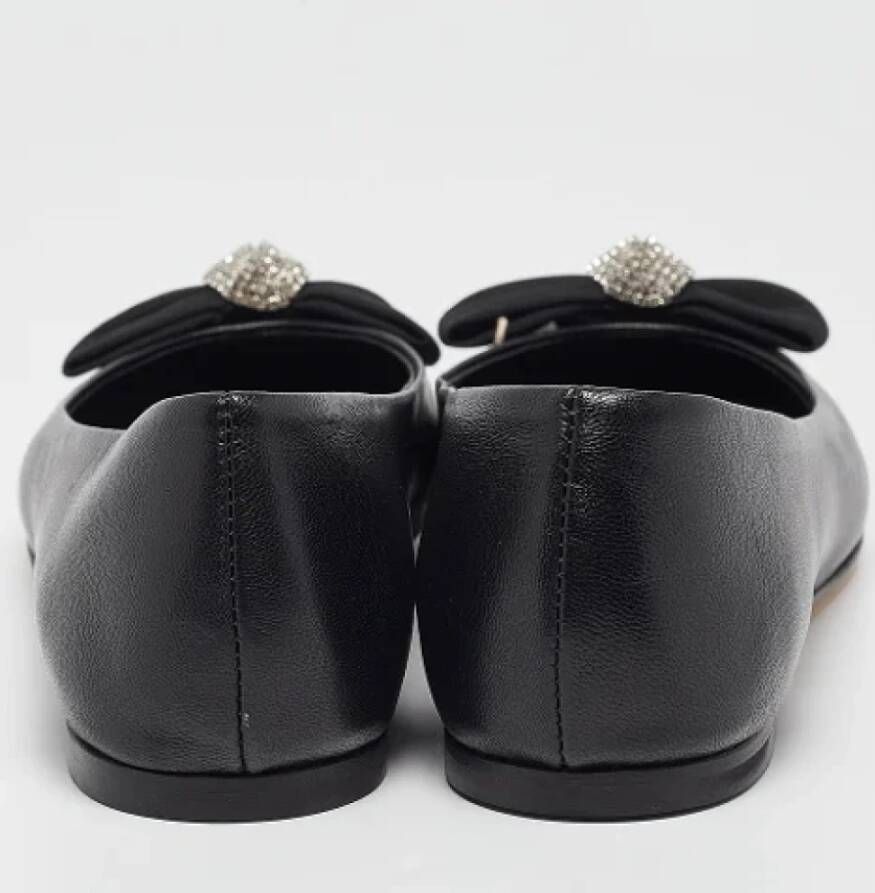 Giuseppe Zanotti Pre-owned Leather flats Black Dames