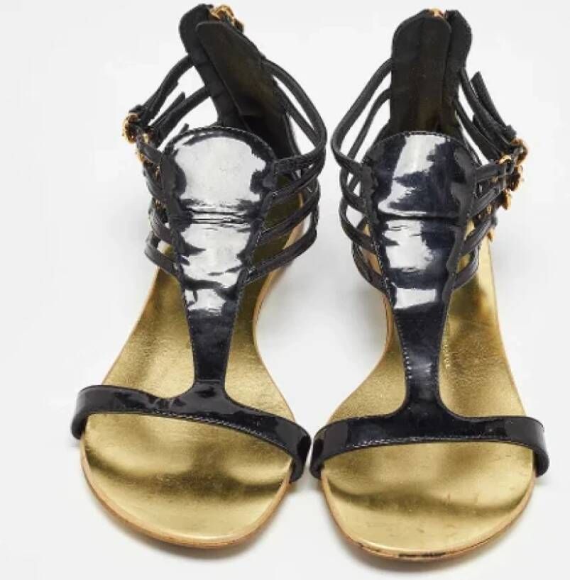 Giuseppe Zanotti Pre-owned Leather flats Black Dames