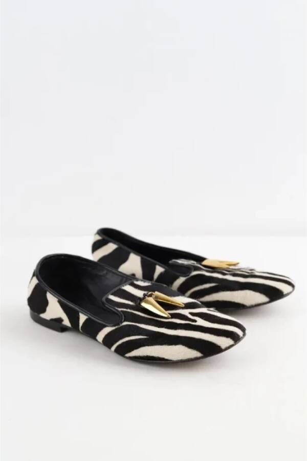 Giuseppe Zanotti Pre-owned Leather flats Black Dames