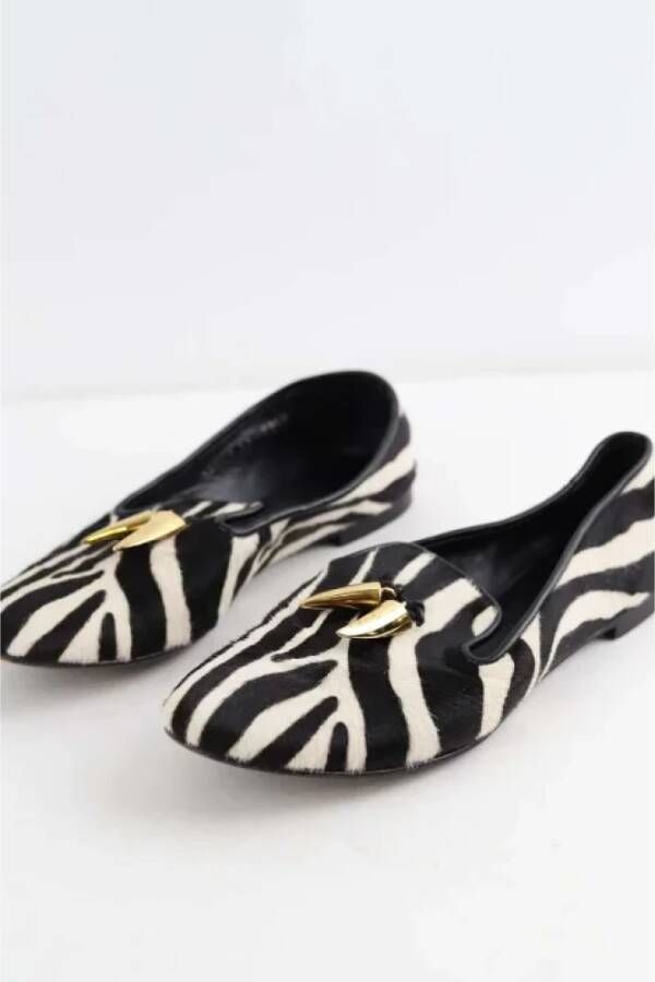 Giuseppe Zanotti Pre-owned Leather flats Black Dames