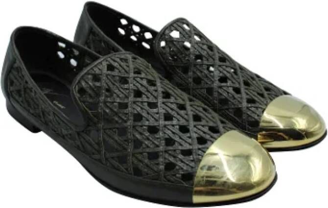 Giuseppe Zanotti Pre-owned Leather flats Black Dames