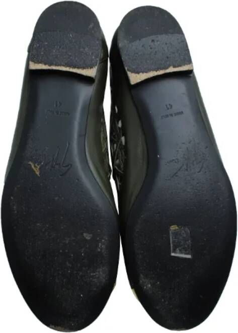 Giuseppe Zanotti Pre-owned Leather flats Black Dames