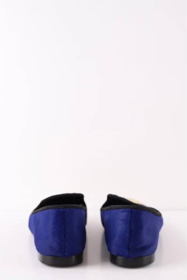 Giuseppe Zanotti Pre-owned Leather flats Blue Dames