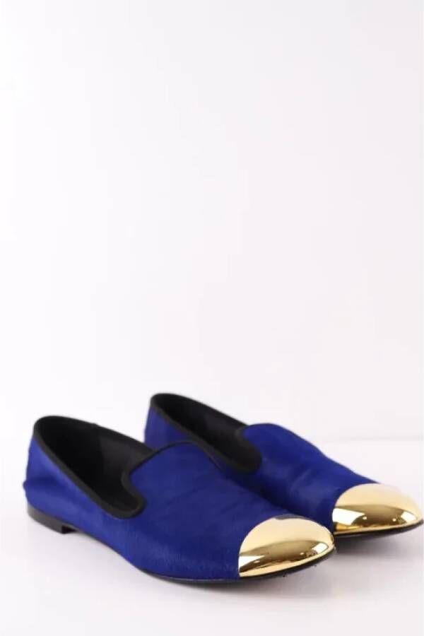 Giuseppe Zanotti Pre-owned Leather flats Blue Dames