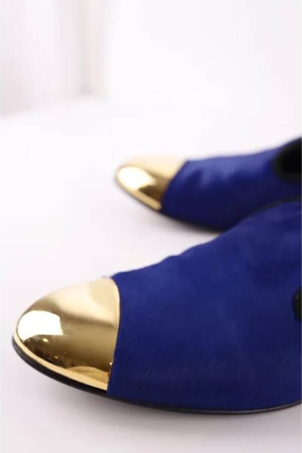 Giuseppe Zanotti Pre-owned Leather flats Blue Dames