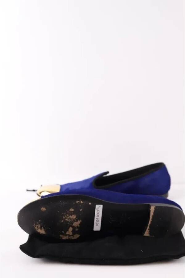 Giuseppe Zanotti Pre-owned Leather flats Blue Dames