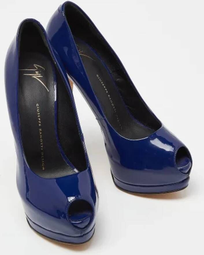 Giuseppe Zanotti Pre-owned Leather heels Blue Dames