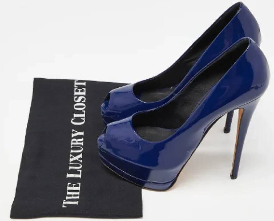 Giuseppe Zanotti Pre-owned Leather heels Blue Dames