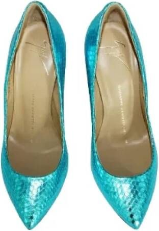 Giuseppe Zanotti Pre-owned Leather heels Blue Dames