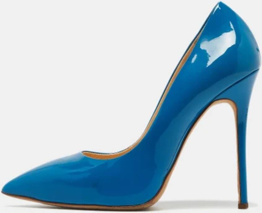 Giuseppe Zanotti Pre-owned Leather heels Blue Dames