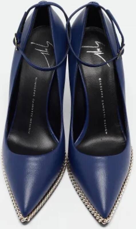 Giuseppe Zanotti Pre-owned Leather heels Blue Dames