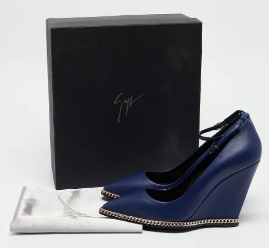 Giuseppe Zanotti Pre-owned Leather heels Blue Dames