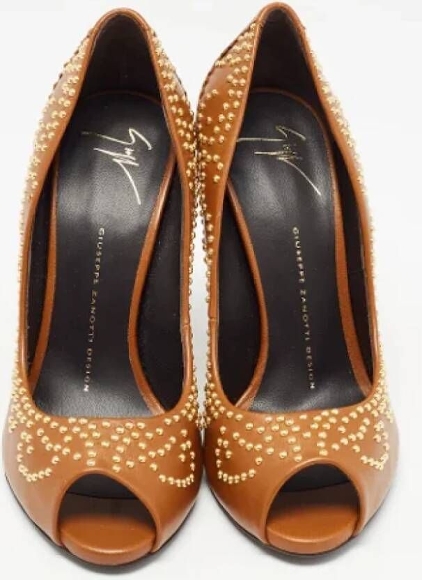 Giuseppe Zanotti Pre-owned Leather heels Brown Dames