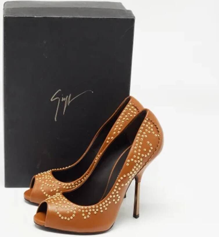 Giuseppe Zanotti Pre-owned Leather heels Brown Dames