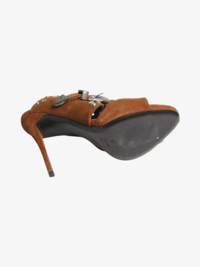 Giuseppe Zanotti Pre-owned Leather heels Brown Dames