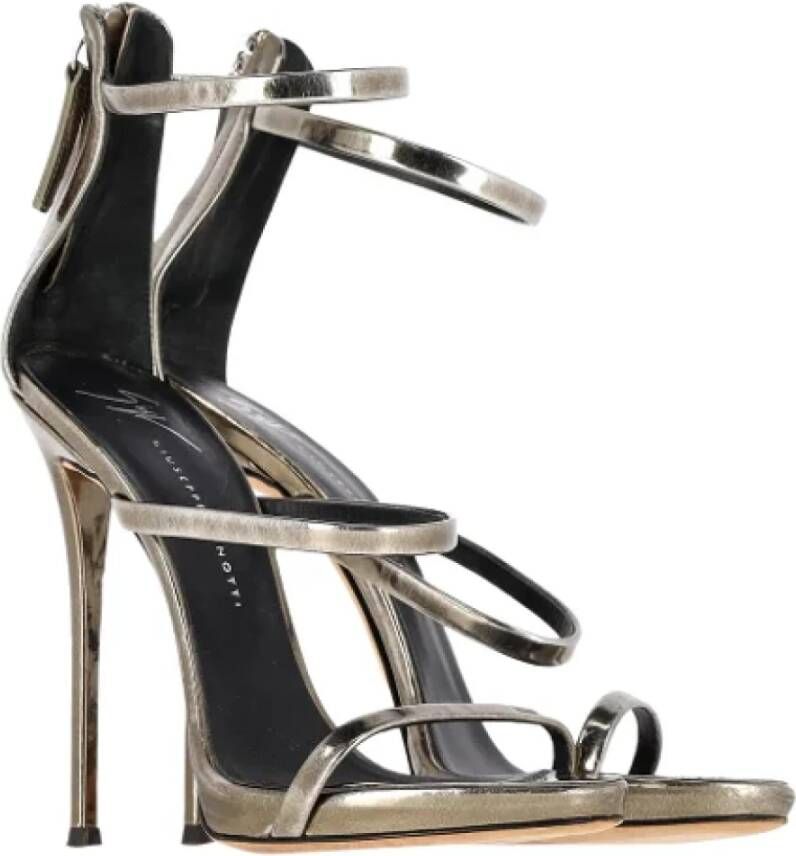 Giuseppe Zanotti Pre-owned Leather heels Gray Dames