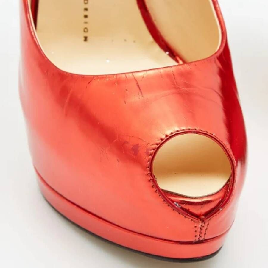 Giuseppe Zanotti Pre-owned Leather heels Red Dames