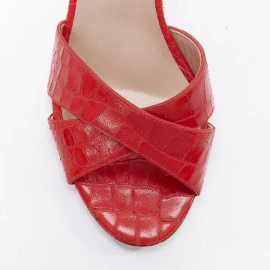 Giuseppe Zanotti Pre-owned Leather heels Red Dames