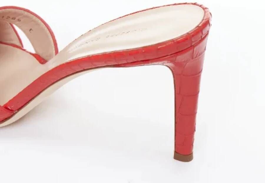 Giuseppe Zanotti Pre-owned Leather heels Red Dames