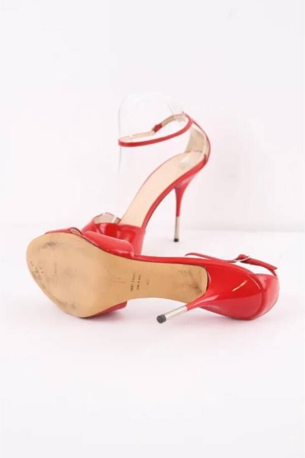 Giuseppe Zanotti Pre-owned Leather heels Red Dames