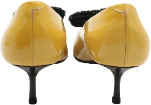 Giuseppe Zanotti Pre-owned Leather heels Yellow Dames