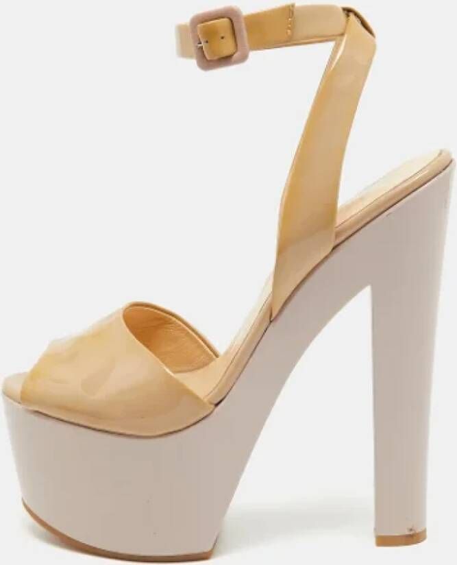 Giuseppe Zanotti Pre-owned Leather sandals Beige Dames