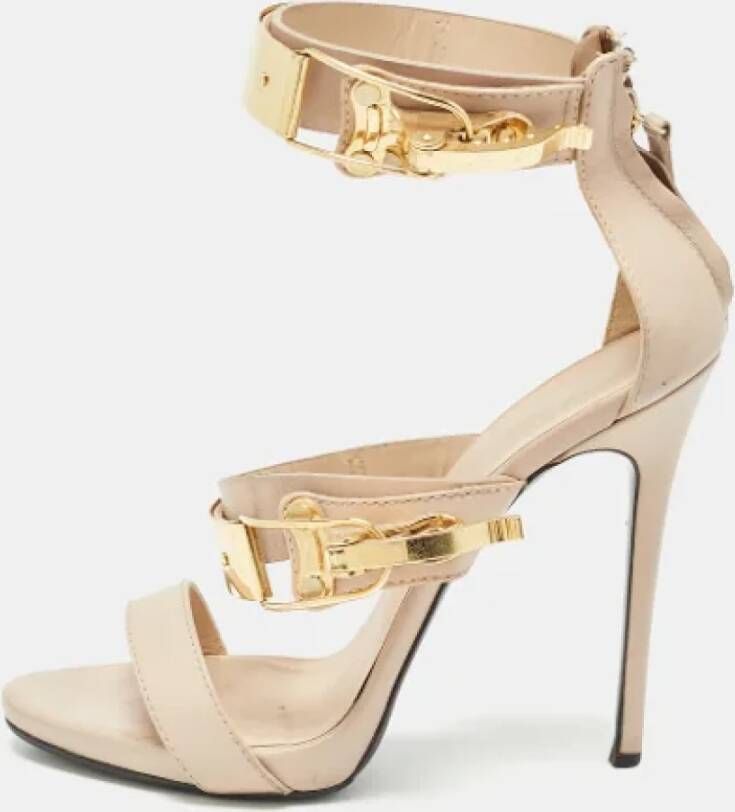 Giuseppe Zanotti Pre-owned Leather sandals Beige Dames