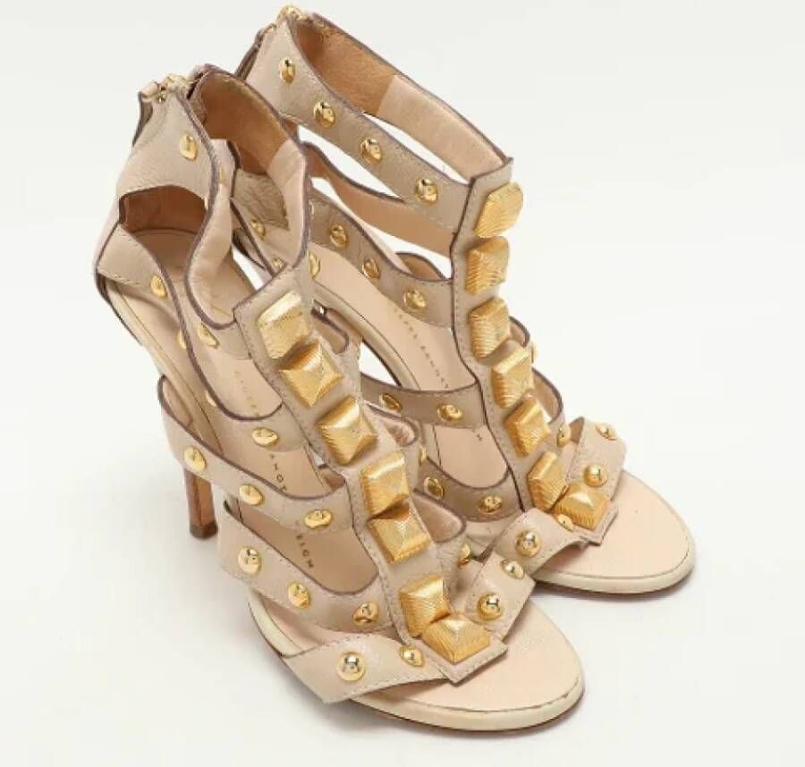 Giuseppe Zanotti Pre-owned Leather sandals Beige Dames