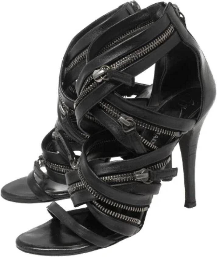 Giuseppe Zanotti Pre-owned Leather sandals Black Dames