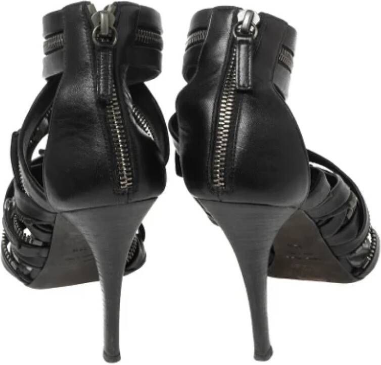 Giuseppe Zanotti Pre-owned Leather sandals Black Dames