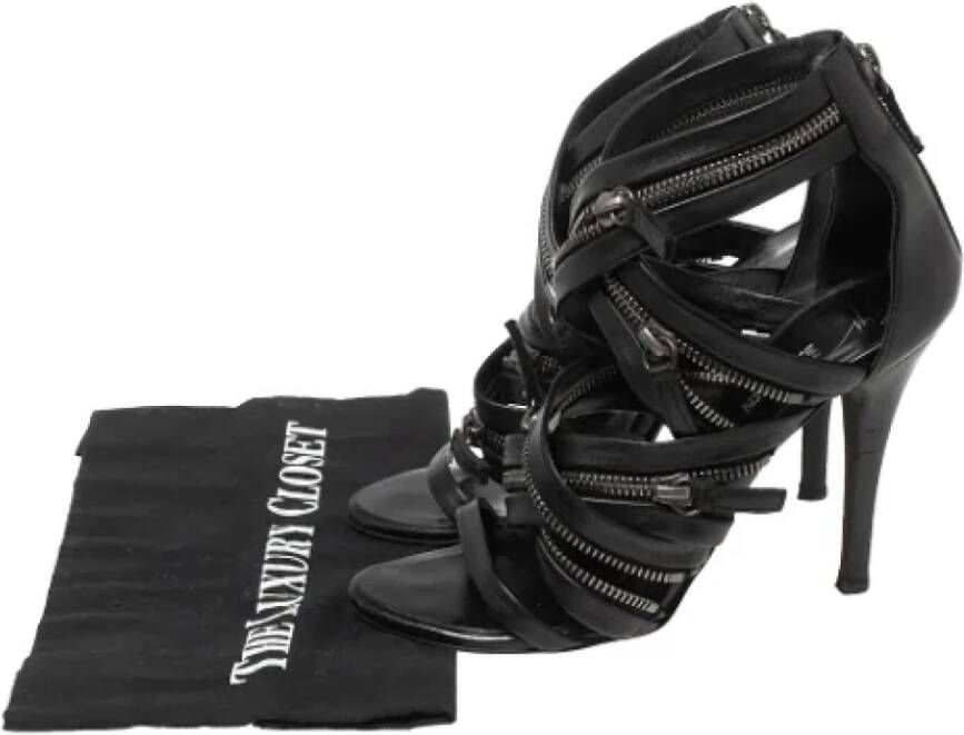 Giuseppe Zanotti Pre-owned Leather sandals Black Dames