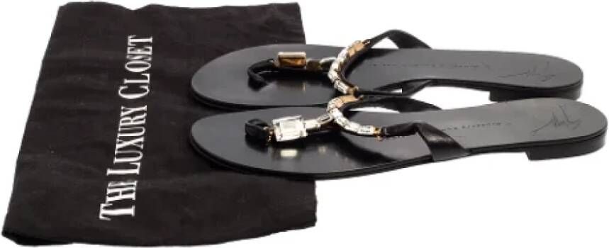 Giuseppe Zanotti Pre-owned Leather sandals Black Dames