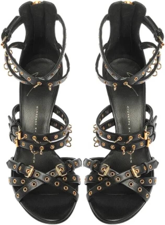 Giuseppe Zanotti Pre-owned Leather sandals Black Dames