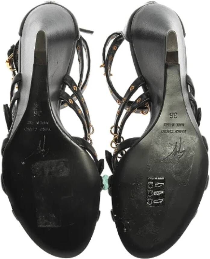 Giuseppe Zanotti Pre-owned Leather sandals Black Dames