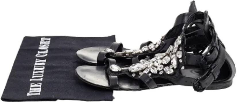 Giuseppe Zanotti Pre-owned Leather sandals Black Dames