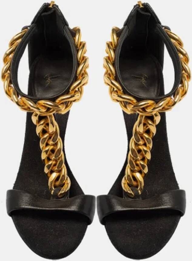 Giuseppe Zanotti Pre-owned Leather sandals Black Dames