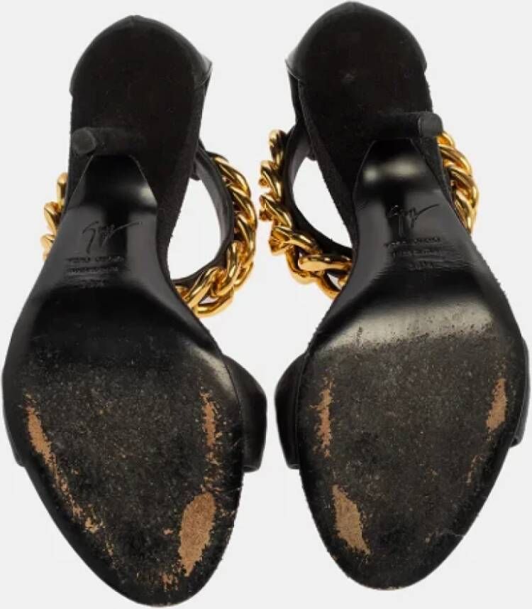 Giuseppe Zanotti Pre-owned Leather sandals Black Dames