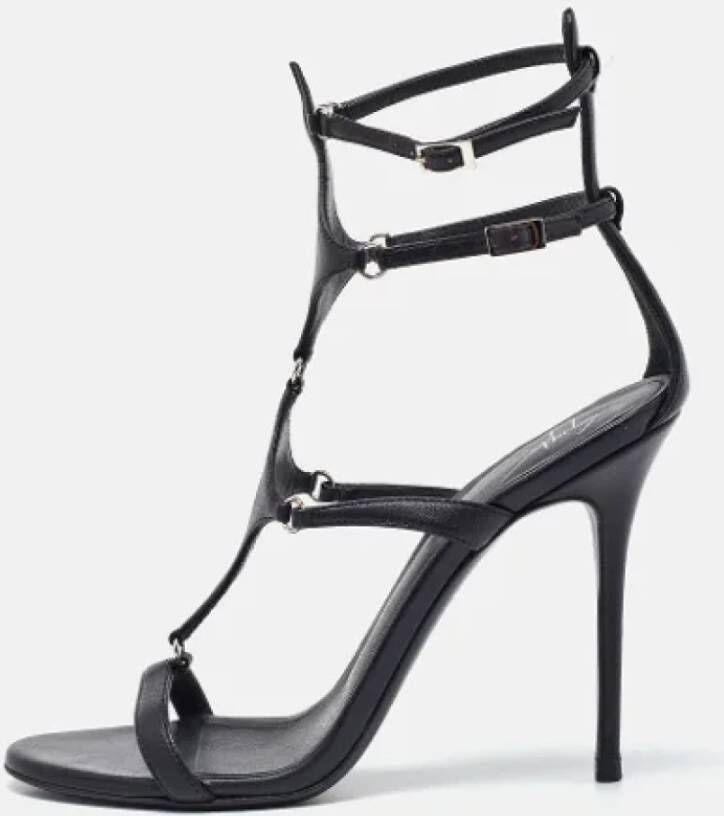 Giuseppe Zanotti Pre-owned Leather sandals Black Dames